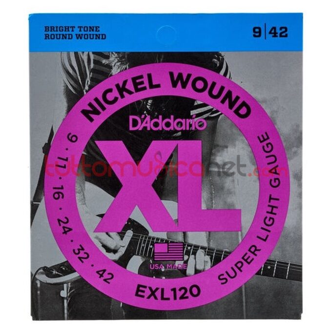 D'ADDARIO EXL120 SUPER LIGHT PER CHITARRA ELETTRICA