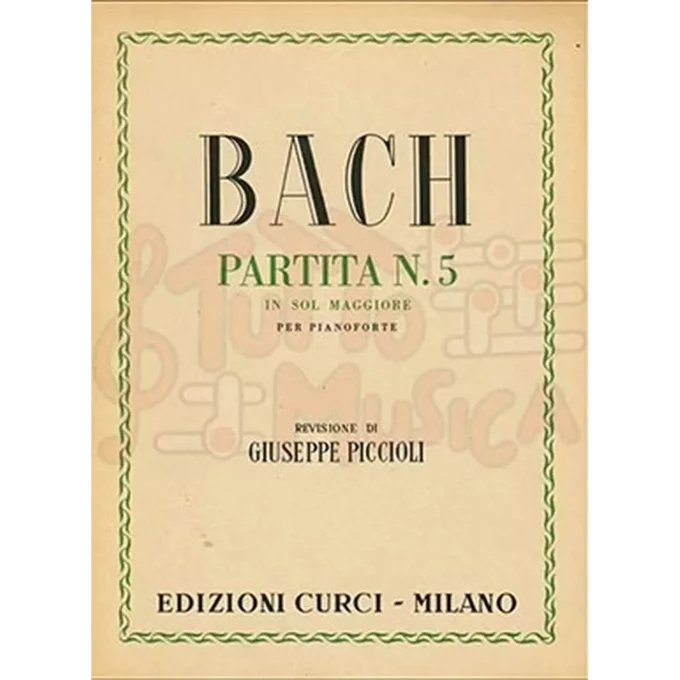 BACH PARTITA N.5 IN SOL MAGGIORE PER PIANOFORTE