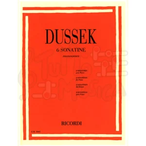 DUSSEK 6 SONATINE PER PIANOFORTE OP. 20 RICORDI