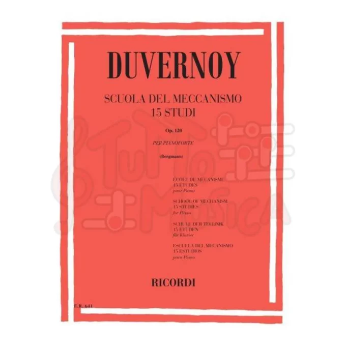 DUVERNOY SCUOLA DEL MACCANISMO 15 STUDI Op.120