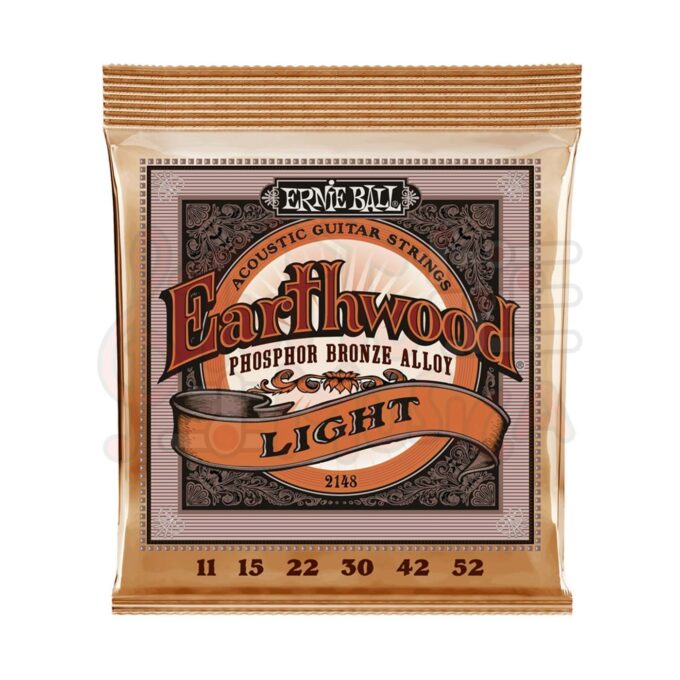 ERNIE BALL 2148 EARTHWOOD PHOSPHOR BRONZE CORDIERA PER CHITARRA ACUSTICA 11-52