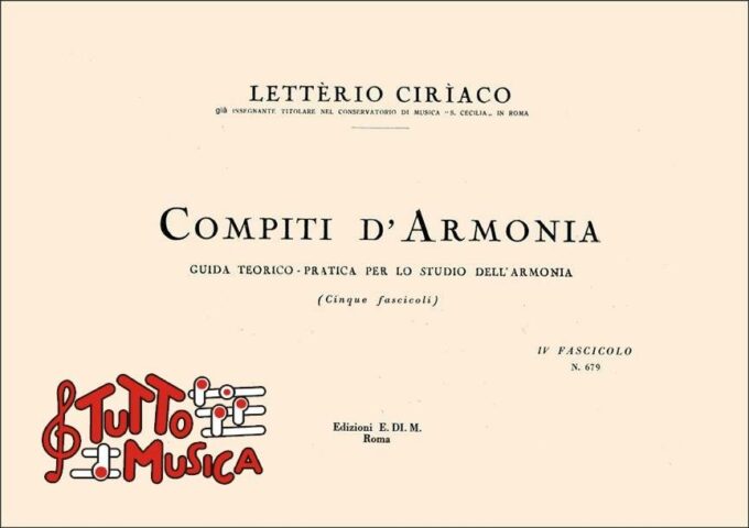 Letterio Ciriaco compiti d'armonia per lo studio dell'armonia IV fascicolo