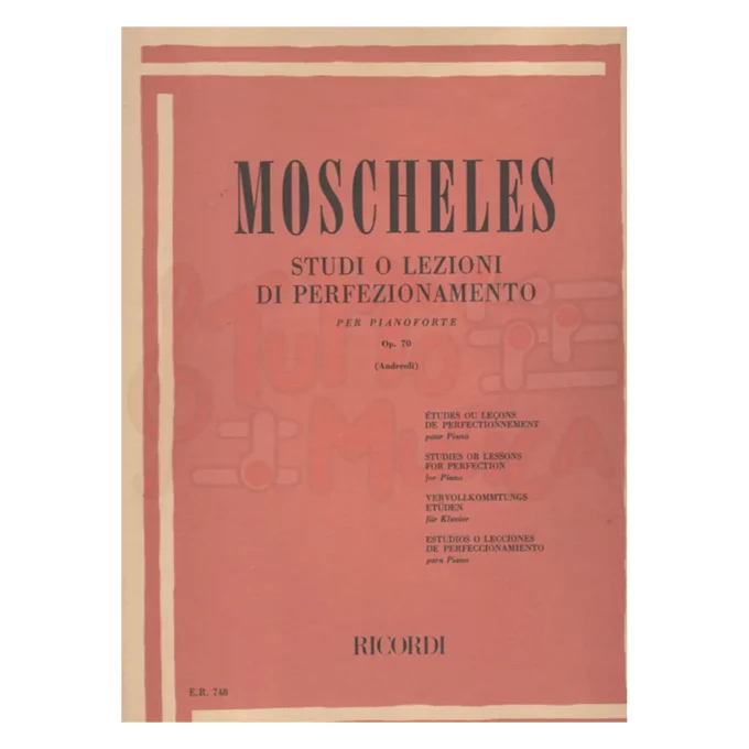 Moscheles , Studio o lezioni, di perfezionamento per pianoforte, op.70,