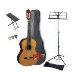 set CHITARRA CLASSICA EKO CON BORSA LEGGIO E POGGIA PIEDI