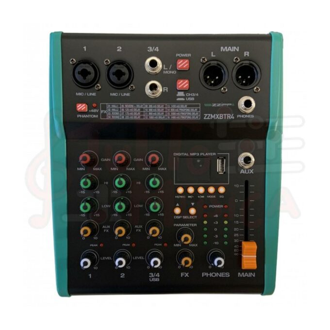 MIXER 4 CANALI ZZIPP ZZMXBTR4 MULTIEFFETTO E BLUETOOTH