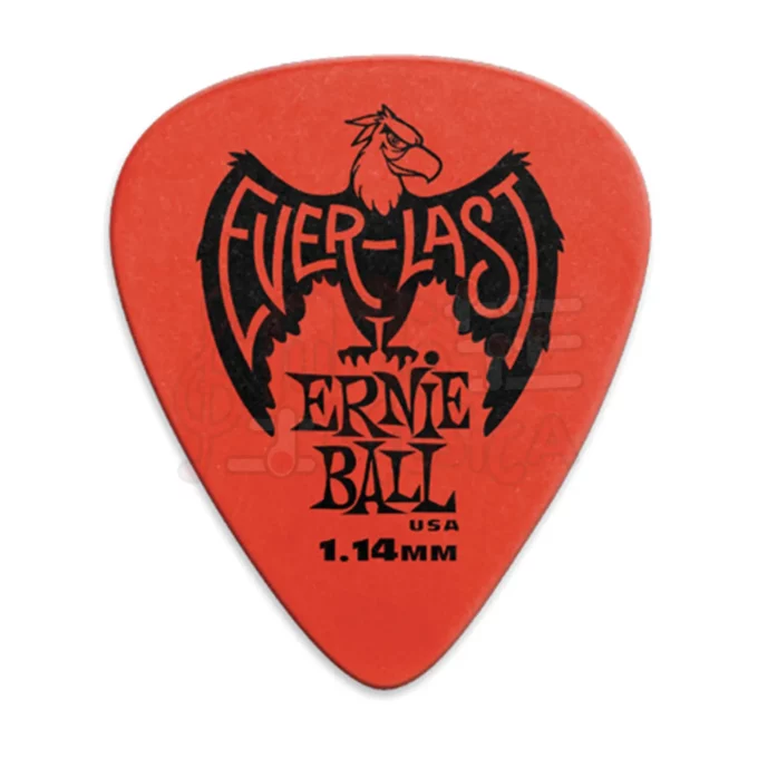 Ernie Ball 9194 plettri everlast red 1.14mm busta da 12