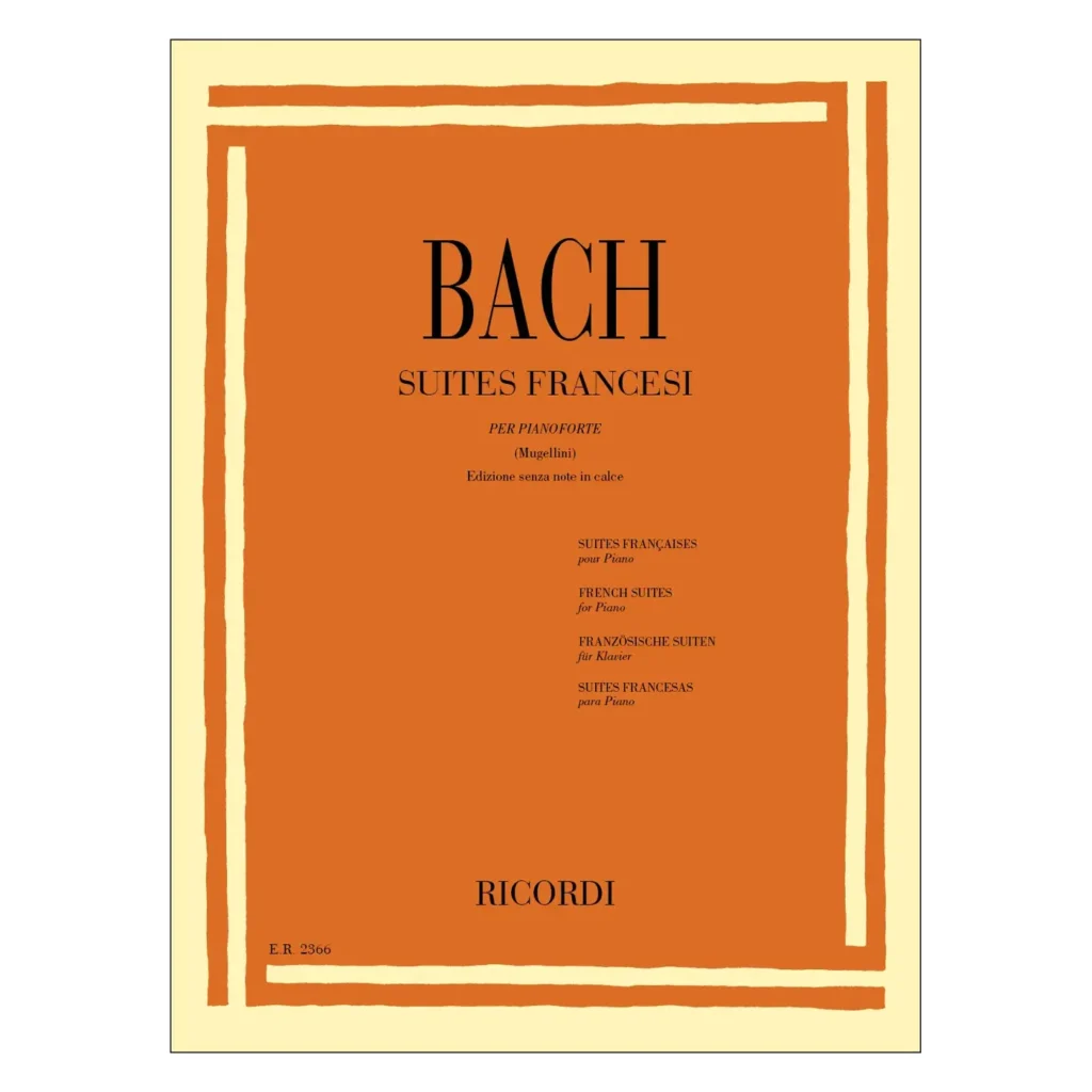 Bach suites francesi per pianoforte senza note in calce