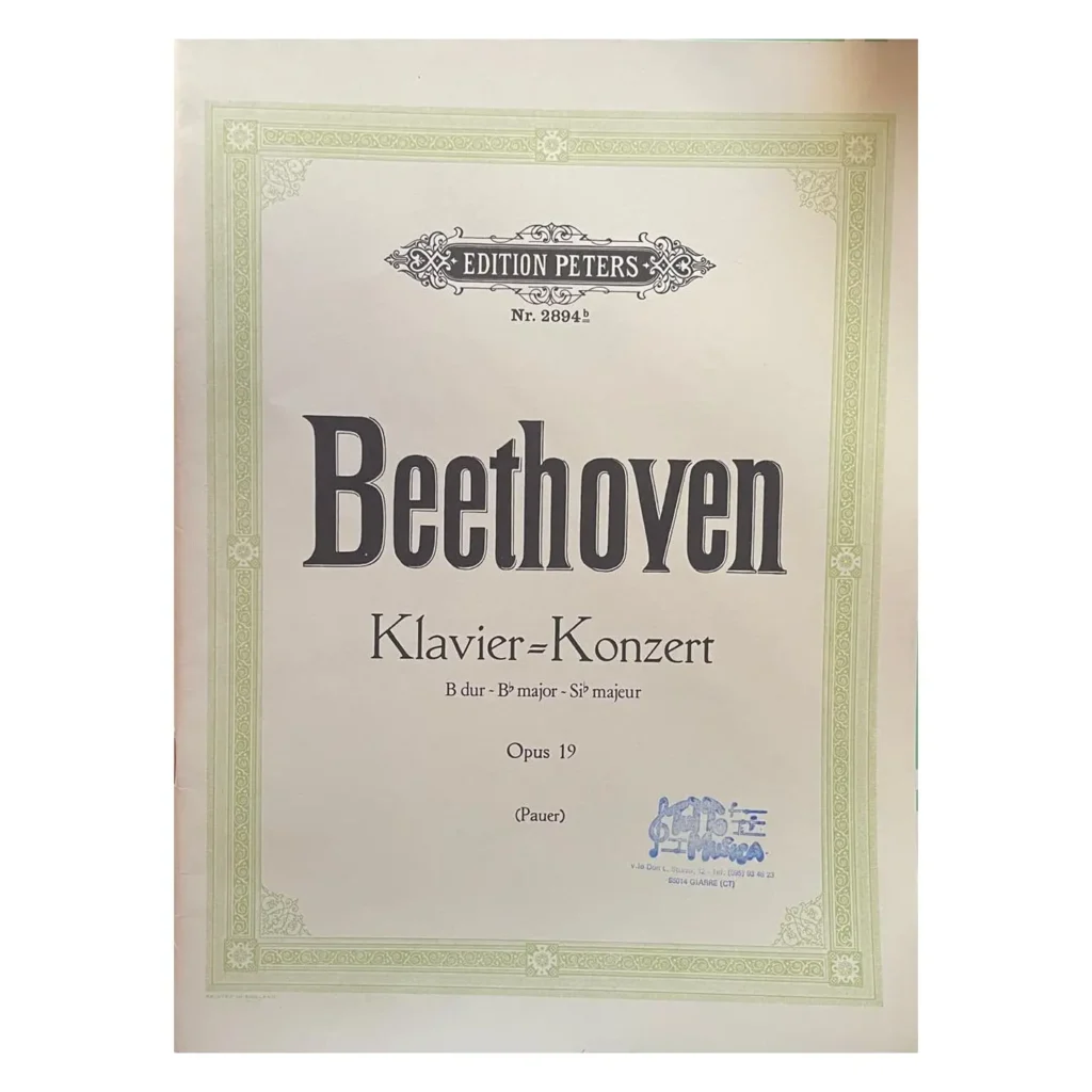 Beethoven Klavier-Konzert B dur - B♭ major - Si♭ majeur Op. 19