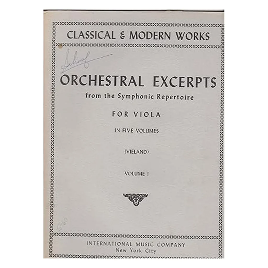 Internetional Music Co. Orchestral Excerpts for viola volume I
