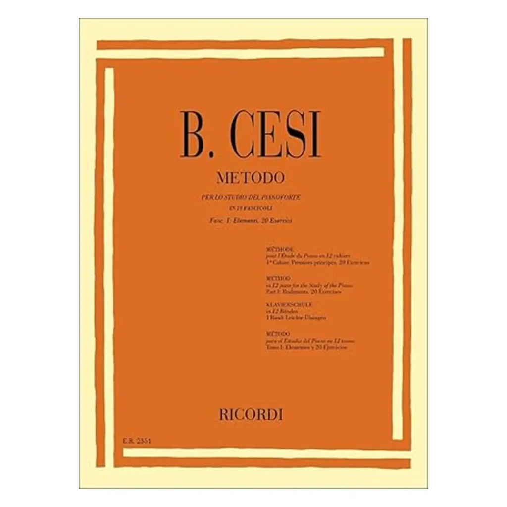 B.Cesi metodo per lo studio del pianoforte fase 1