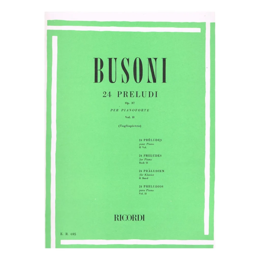 Busoni 24 preludi per pianoforte Op. 37 Vol. 2 Tagliapietra