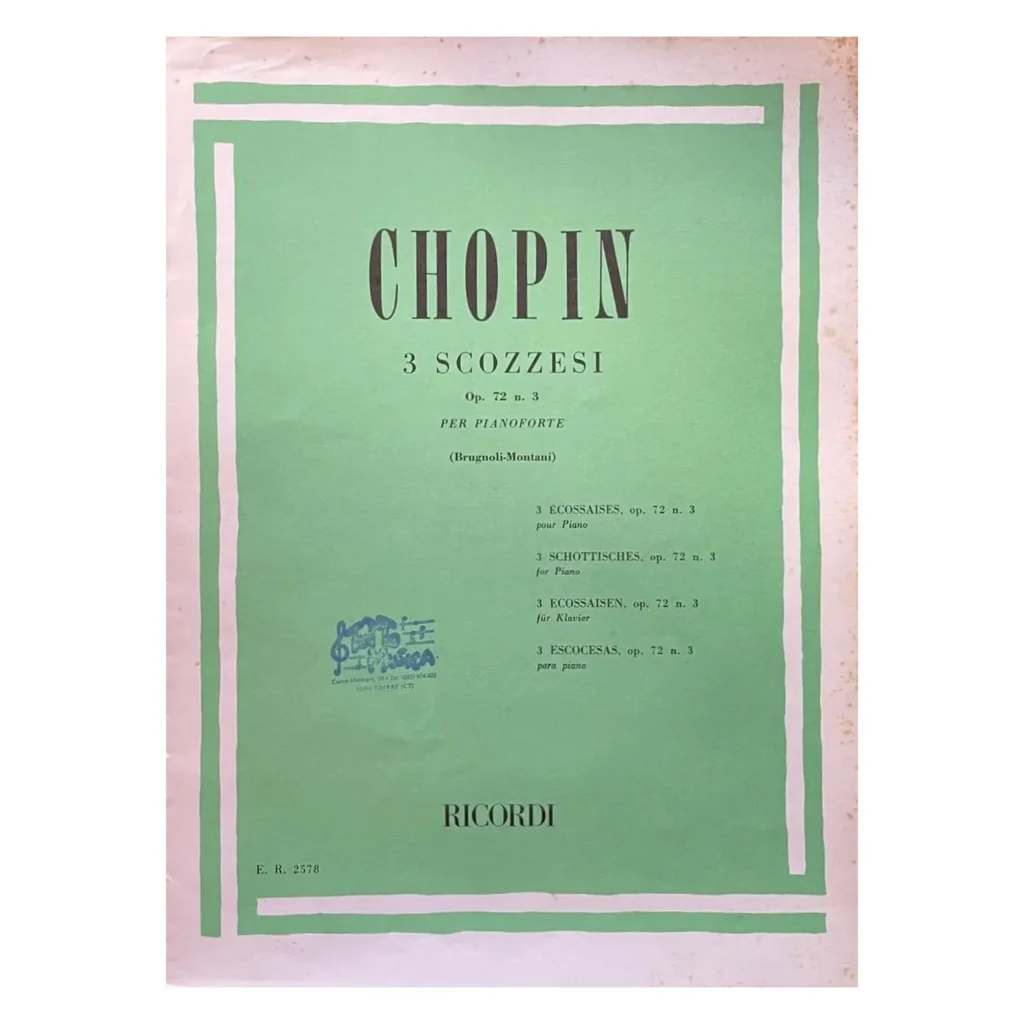 Chopin 3 Scozzesi Op. 72 n. 3 Per pianoforte