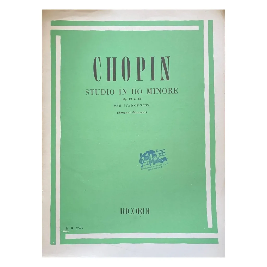 Chopin Studio in Do minore Op.10 N. 12 per pianoforte