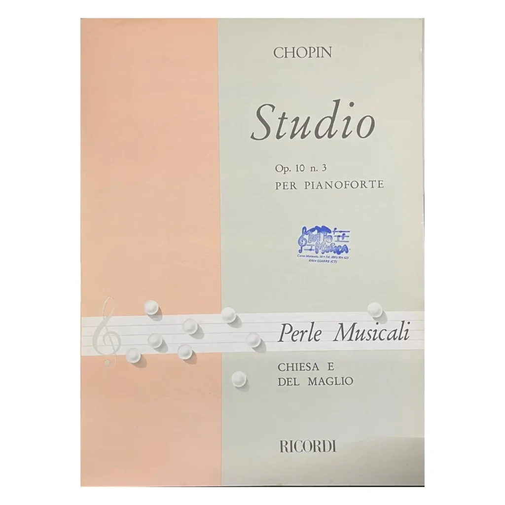 Chopin studio Op. 10 N. 3 per pianoforte