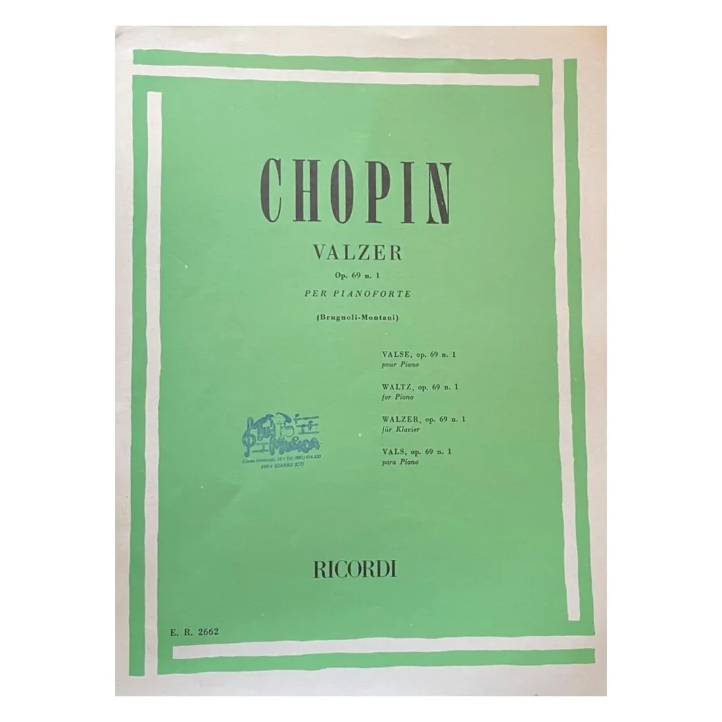 Chopin Valzer Op. 69 N. 1 Per pianoforte